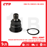 CTR BALL JOINT NISSAN SENTRA B16X 07-09 / JUKE F15 10-UP / GRAND LIVINA L10 07-UP LOWER RH / LH 40160-ED00A CBN-70 / CB0331 / SB-4952 ( 1 PC )