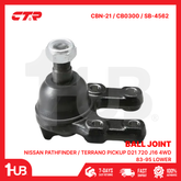 CTR BALL JOINT NISSAN PATHFINDER / TERRANO PICKUP D21 720 J16 4WD 83-95 LOWER 40160-50W00 CBN-21 / CB0300 / SB-4562 ( 1 PC )