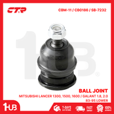 CTR BALL JOINT MITSUBISHI LANCER 1300, 1500, 1600 / GALANT 1.8, 2.0 83-95 LOWER MB303374 / MB241883 CBM-11 / CB0186 / SB-7232 ( 1 PC )