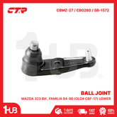 CTR BALL JOINT MAZDA 323 BH , FAMILIA 94-98 (OLD# CBF-17) LOWER B01A-34-550 CBMZ-27 / CB0280 / SB-1572 ( 1 PC )