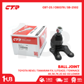 CTR BALL JOINT TOYOTA REVO / TAMARAW FX / LITEACE / TOWNACE 4K,5K,7K,2C 82-03 LOWER 43330-29175 / 29035 CBT-25 / CB0378 / SB-2502 ( 1 PC )