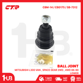 CTR BALL JOINT MITSUBISHI L300 VAN , SPACE GEAR 2WD , 4WD 86-90 LOWER MB527383 CBM-14 / CB0175 / SB-7312 ( 1 PC )