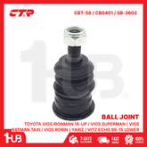 CTR BALL JOINT TOYOTA VIOS IRONMAN 16-UP / VIOS SUPERMAN / VIOS BATMAN TAXI / VIOS ROBIN / YARIZ / VITZ ECHO 99-15 LOWER 43308-59035 CBT-56 / CB0401 / SB-3602 ( 1 PC )