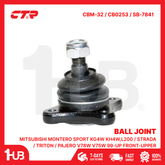 CTR BALL JOINT MITSUBISHI MONTERO SPORT KG4W KH4W,L200 / STRADA / TRITON / PAJERO V78W V75W 99-UP FRONT-UPPER MR496792 CBM-32 / CB0253 / SB-7841 ( 1 PC )