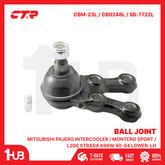 CTR BALL JOINT MITSUBISHI PAJERO INTERCOOLER / MONTERO SPORT / L200 STRADA K96W 90-04 LOWER-LH MB831037 CBM-23L / CB0248L / SB-7722L ( 1 PC )