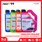 PRO99 Long Life Coolant 4 Liters | High-Performance Engine Radiator Coolant | Anti-Overheat Protection