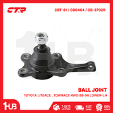 CTR BALL JOINT TOYOTA LITEACE , TOWNACE 4WD 88-96 LOWER-RH 43330-29165 CBT-61 / CB0404 / CB-3702R ( 1 PC )