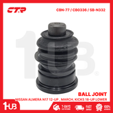 CTR BALL JOINT NISSAN ALMERA N17 12-UP , MARCH, KICKS 18-UP LOWER 54500-1HJ0A CBN-77 / CB0336 / SB-N332 ( 1 PC )