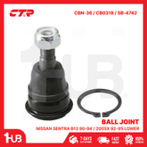 CTR BALL JOINT NISSAN SENTRA B13 90-94 / 200SX 92-95 LOWER 40160-50Y00 CBN-36 / CB0318 / SB-4742 ( 1 PC )