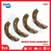 BENDIX BRAKE SHOE ISUZU D-MAX NEW 2013-21 / MU-X LS 4X2 2015-21 DS0815 BS-5061 ( 1 SET )