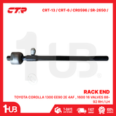 CTR RACK END TOYOTA COROLLA 1300 EE90 2E 4AF , 1600 16 VALVES 88-92 RH / LH 45503-19125 CRT-13 / CRT-6 / CR0596 / SR-2650 / ( 1 PC )