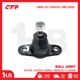CTR BALL JOINT KIA RIO , ACCENT VERNA , PRIDE 05-11 LOWER 51760-1G000 CBKK-20 / CB0220 / SBK-8082 ( 1 PC )