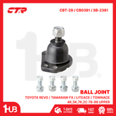CTR BALL JOINT TOYOTA REVO / TAMARAW FX / LITEACE / TOWNACE 4K,5K,7K,2C 79-99 UPPER 43350-29035 CBT-29 / CB0381 / SB-2381 ( 1 PC )