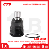 CTR BALL JOINT MAZDA 3 BM BN 14-UP , 6 GL GJ 14-16 , CX-3 DK 16-UP , CX-5 KE KF 13-18 LOWER GHP 9-34-300J CBMZ-50 / CB0294 / SB-1862 ( 1 PC )