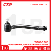 CTR TIE ROD END HYUNDAI Santa Fe, Veracruz, Kia Sorento 06-15 LH 56820-2B000 CEKH-39L / CE0331L ( 1 PC )