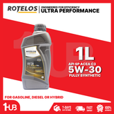 ROTELOS Engine Oil SAE 5W-30 Ultra Performance Fully Synthetic API SP/C3 G-II 1 Liter – Advanced Engine Protection
