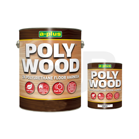 A-PLUS ® PolyWood w/ Catalyst Hi-Performance 2K Polyurethane Floor Varnish ( 4 L ) A-PLUS ® PolyWood w/ Catalyst Hi-Performance 2K Polyurethane Floor Varnish ( 4 L )