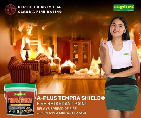 A-Plus Tempra Shield - 1091 Fire Retardant Paint 4L A-Plus Tempra Shield - 1091 Fire Retardant Paint 4L