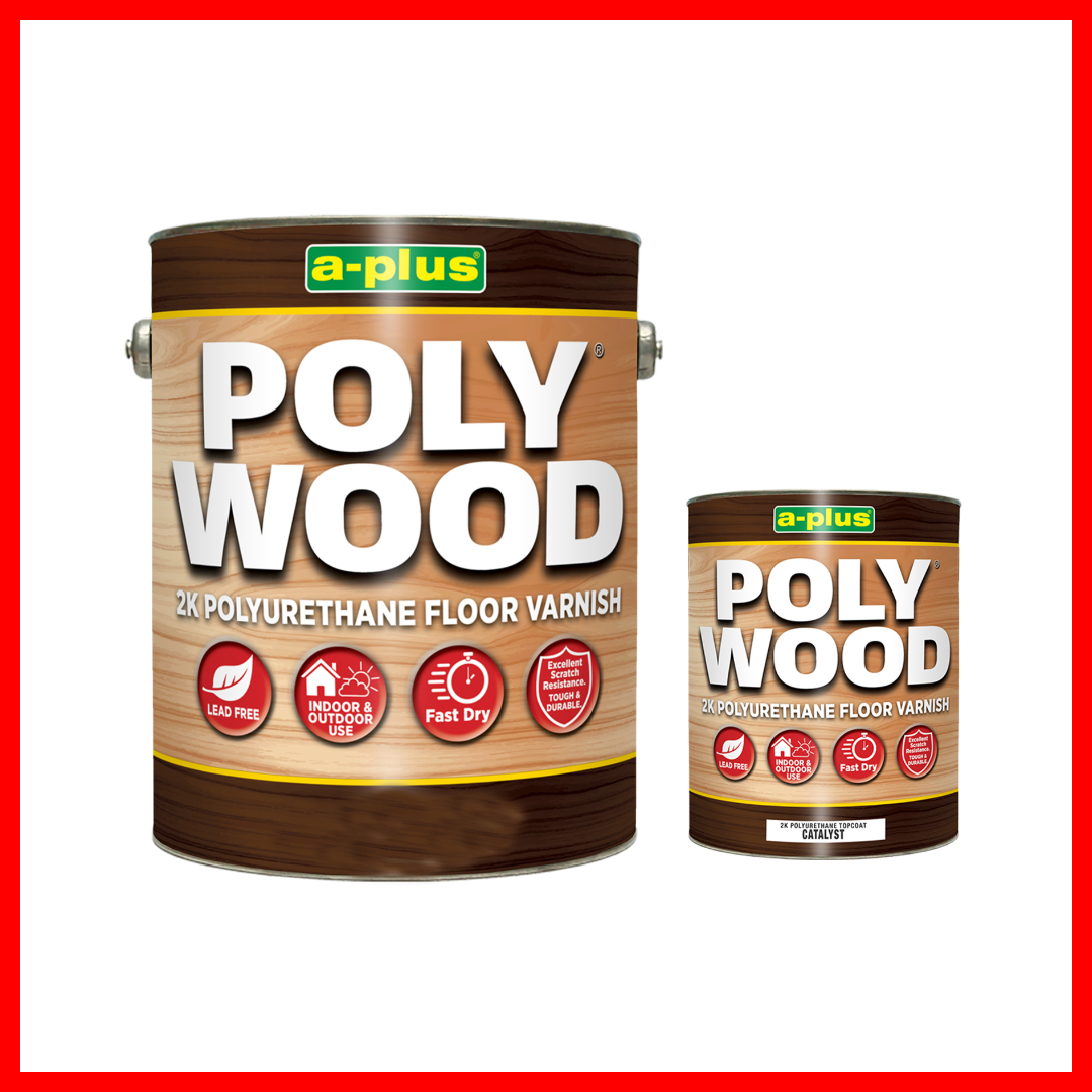 A-PLUS ® PolyWood w/ Catalyst Hi-Performance 2K Polyurethane Floor Varnish ( 4 L )