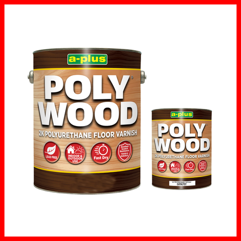 A-PLUS ® PolyWood w/ Catalyst Hi-Performance 2K Polyurethane Floor Varnish ( 4 L ) A-PLUS ® PolyWood w/ Catalyst Hi-Performance 2K Polyurethane Floor Varnish ( 4 L )