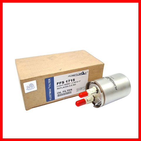 FLEETMAX FUEL FILTER CHEVROLET SONIC 1.4 13-18 TWIN TUBE FFS1715 5740318 ( 1 PC ) FLEETMAX FUEL FILTER CHEVROLET SONIC 1.4 13-18 TWIN TUBE FFS1715 5740318 ( 1 PC )