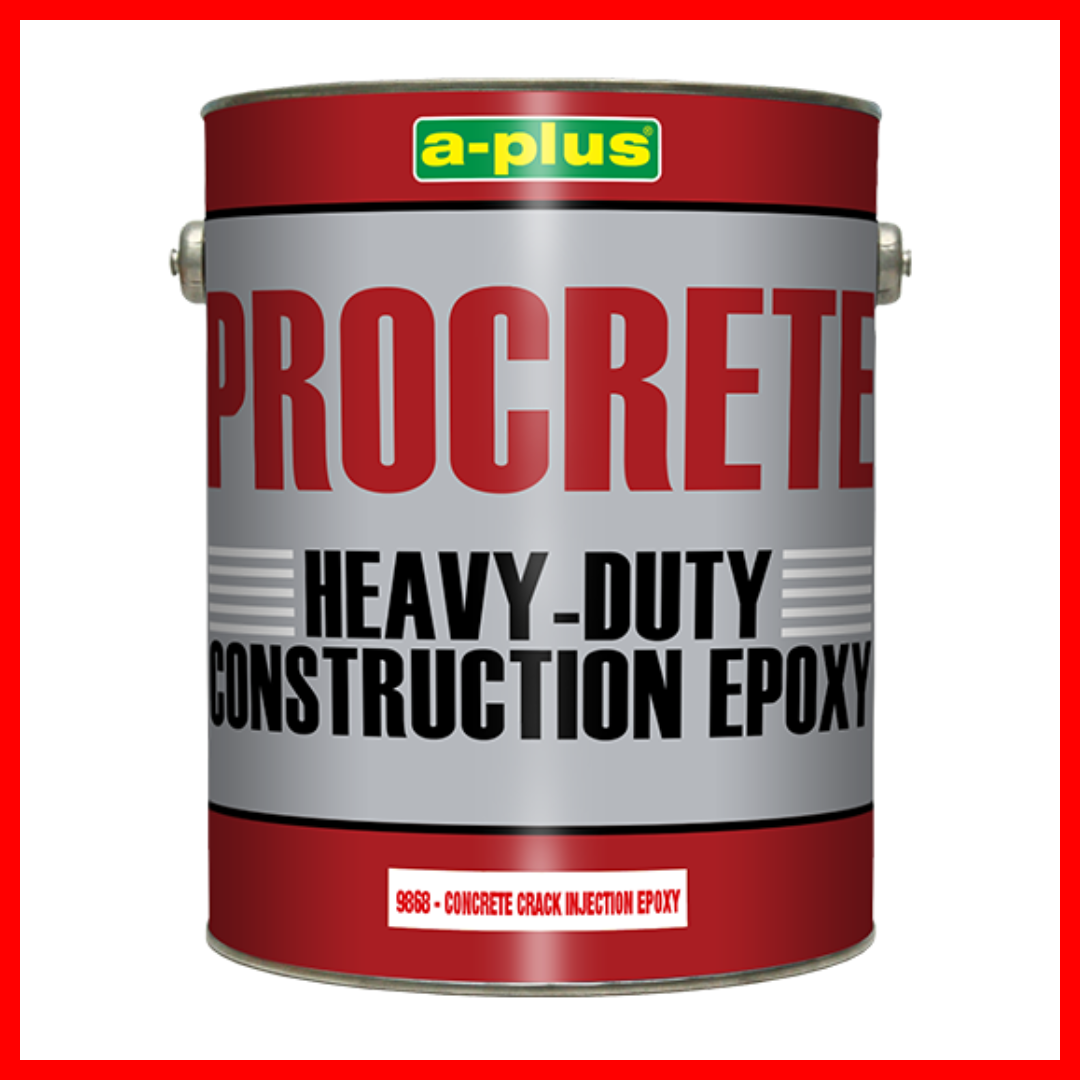 A-PLUS ® Procrete Heavy-Duty Construction Epoxy CONCRETE CRACK INJECTION EPOXY 4L 9868  ( 1 SET )