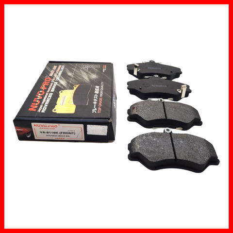 NUVO-PRO  BRAKE PAD HYUNDAI GRACE BIG / H-100 95-99 FRONT VA-8116K 7793574 ( 1 SET ) NUVO-PRO  BRAKE PAD HYUNDAI GRACE BIG / H-100 95-99 FRONT VA-8116K 7793574 ( 1 SET )