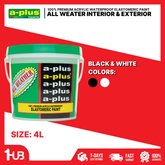 A-Plus All Weather® Premium Acrylic Waterproof Elastomeric Paint (4L) Gray & Black Paint Shades Collection | Modern, Neutral & Elegant Wall Colors