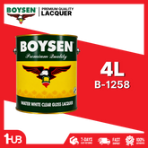 BOYSEN Lacquer Water White Clear Gloss B-1258 4L