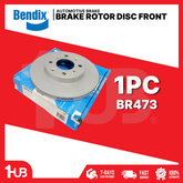 BENDIX BRAKE DISC ROTOR HONDA CIVIC 1.5 , 1.6 (ALL) 4+2+2HOLES 1993-01 240MM FRONT BR473 ( 1 PC )