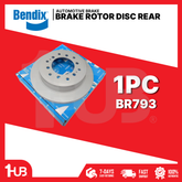 BENDIX BRAKE DISC ROTOR TOYOTA PRADO 6+6+2HOLES 1997-08 REAR BR793 ( 1 PC )
