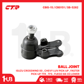 CTR BALL JOINT ISUZU CROSSWIND 00 , CHEVY LUV PICK-UP , FASTER PICK-UP TFR , TFS , FUEGO 88-03 LOWER 94459-464 CBIS-15 / CB0151 / SB-5282 ( 1 PC )