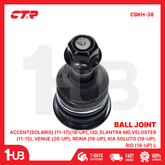 CTR BALL JOINT HYUNDAI Accent(Solaris) (11-17)(18-up), i30, Elantra MD,Veloster (11-15), Venue (20-up), Reina (19-up), Kia Soluto (19-up), Rio (18-up) LOWER 54530-0U000 CBKH-38 ( 1 PC )