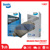 Bendix brake pads with packaging on a white background