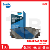 BENDIX BRAKE PAD TOYOTA VIOS J/E , YARIS 2008-12 FRONT DB1820GCT ( 1 SET )