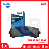 BENDIX BRAKE PAD NISSAN PATROL Y61 TB45 GAS 2002-13 REAR DB2060GCT ( 1 SET )