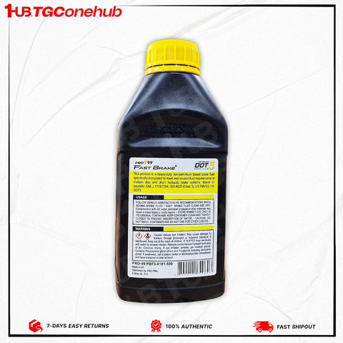 Pro 99 Brake Fluid 500ml PBF3-8181-500 Pro 99 Brake Fluid 500ml PBF3-8181-500