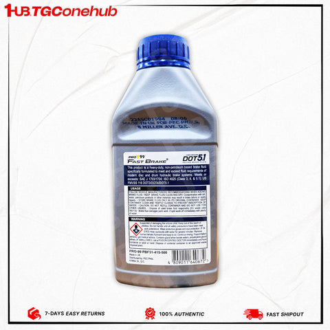 Pro 99 Brake Fluid 500ml PBF51-415-500 Pro 99 Brake Fluid 500ml PBF51-415-500