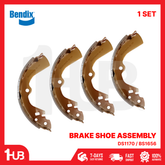 BENDIX BRAKE SHOE ASSEMBLY NISSAN SERENA , AD-RESORT , VANETTE 1990-99 DS1170 / BS1656 ( 1 SET )