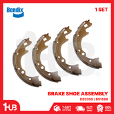 BENDIX BRAKE SHOE ASSEMBLY HYUNDAI H100 , GRACE 1993-06 DS3350 / BS1588 ( 1 SET )