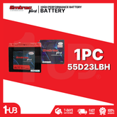 EMTRAC BATTERY NS50/ 1SM 18M CHROME REGULAR 55D23LBH ( 1 PC )