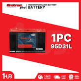 EMTRAC CAR BATTERY 3SMF CHROME 95D31L ( 1 PC )