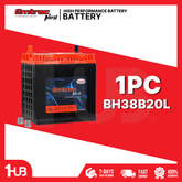 EMTRAC CAR BATTERY CHROME REGULAR BH38B20L (NS40) ( 1 PC )