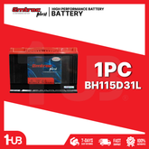 EMTRAC CAR BATTERY N70/3SMF TITANIUM (MAINTENACE FREE) BH115D31L ( 1 PC )