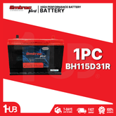 EMTRAC CAR BATTERY N70/3SMF TITANUIM REVERSE BH115D31R ( 1 PC )