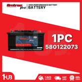 EMTRAC CAR BATTERY PLATINUM-10 580122073 / DIN80 ( 1 PC )
