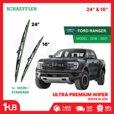 SCHAEFFLER ULTRA PREMIUM WIPER BLADE FOR FORD RANGER 2016 - 2021 MODEL U-HOOK / MULTI-ADAPTOR BANANA TYPE