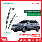 SCHAEFFLER ULTRA PREMIUM WIPER BLADE FOR FORD TERRITORY 2021 - 2023 MODEL U-HOOK / MULTI-ADAPTOR BANANA TYPE