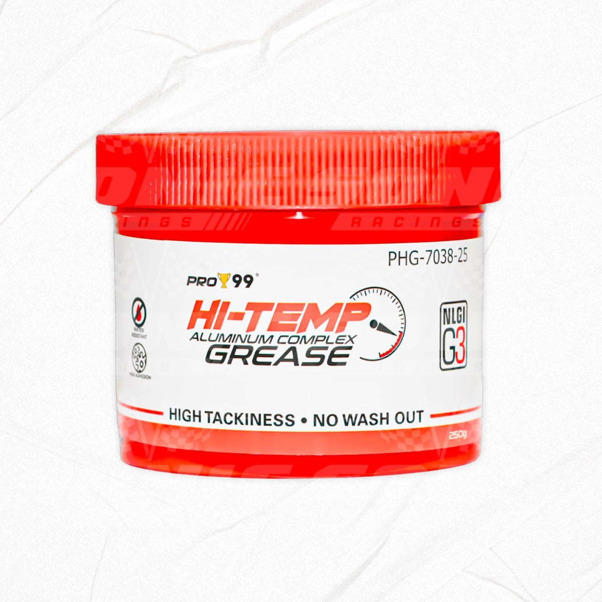 Pro99 EP3 HIGH TEMPERATURE COMPLEX LITHIUM RED GREASE (With Extreme Pressure Additives) PHG-7038-25 High Temp Grease, 250g