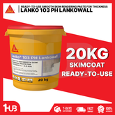 SIKA LANKO® 103 LANKOWALL READY-TO-USE SMOOTH SKIM RENDERING PASTE FOR THICKNESS 0.3 MM - 4.0 MM ( 20KG )